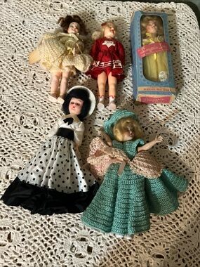 5 Vintage Hand Painted Dolls - Lingerie Lou/Composite/Plastic